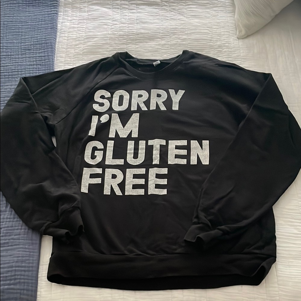 Black 'Sorry I'm Gluten Free' Sweater